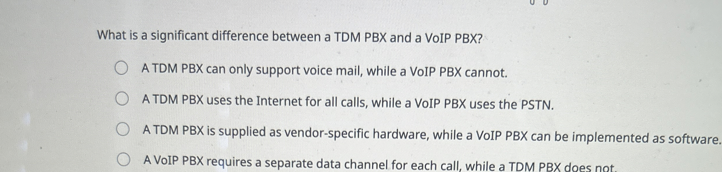 What is a significant difference between a TDM
