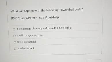 What will happen with the following Powershell