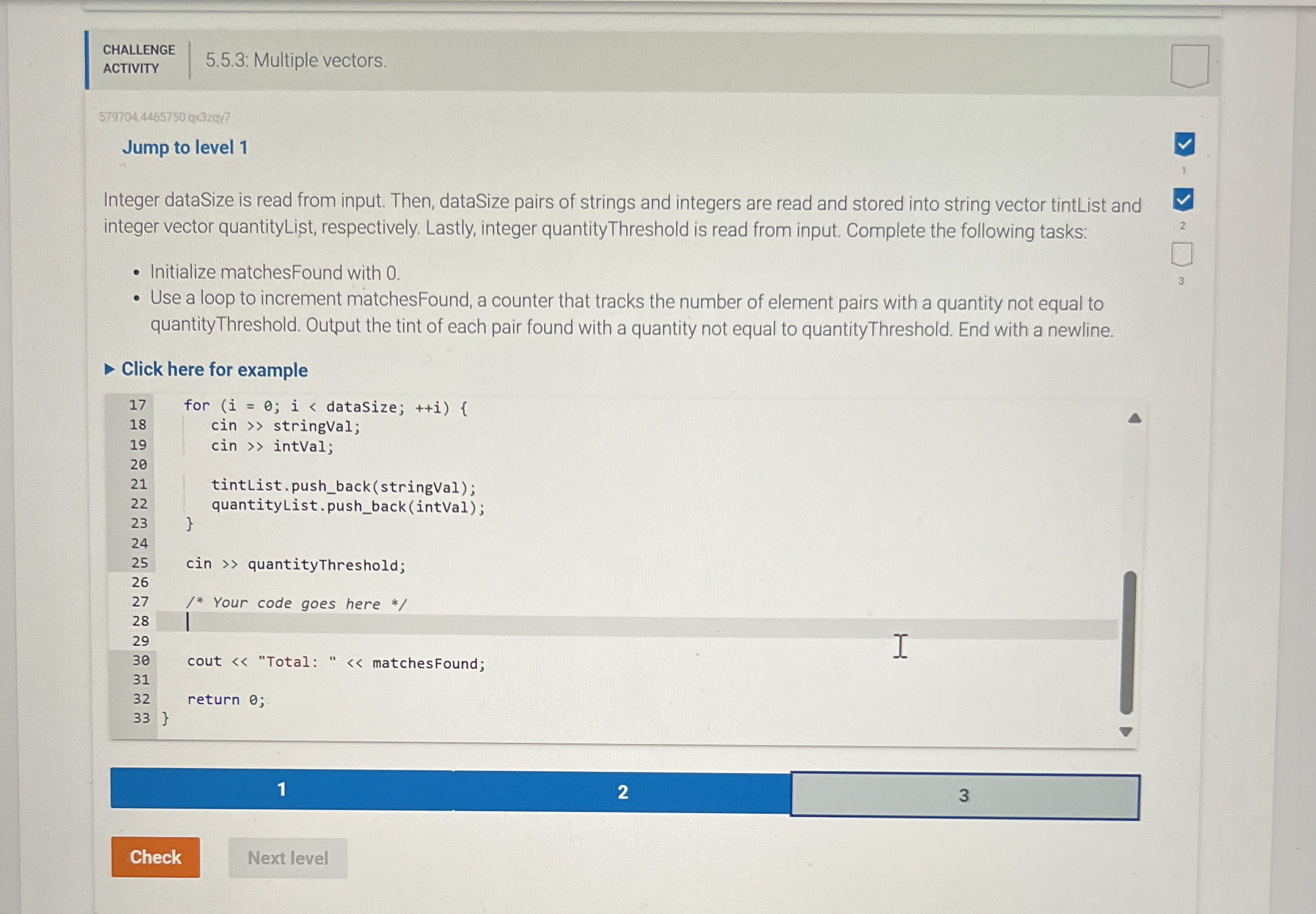 ChALLenge ACTIVITY 5 . 5 . 3 : Multiple vectors.