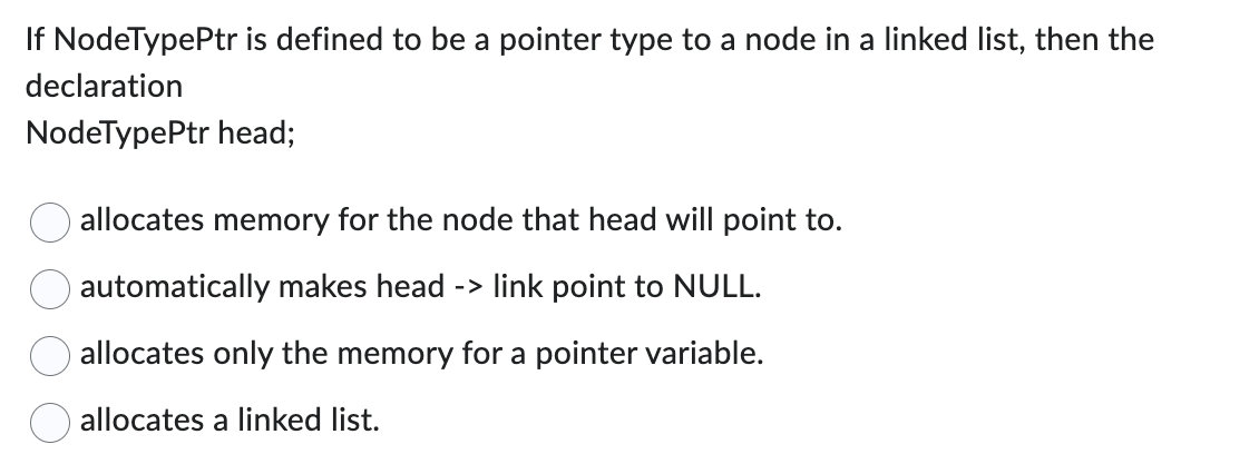 If NodeTypePtr is defined to be a pointer type to