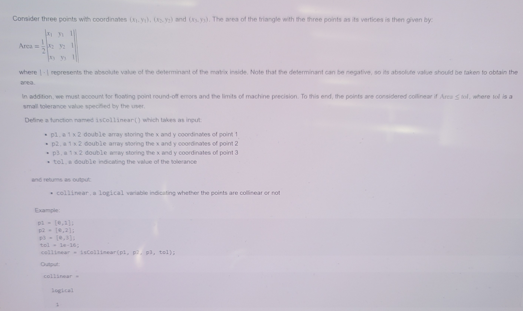 Consider three points with coordinates ( x 1 , y