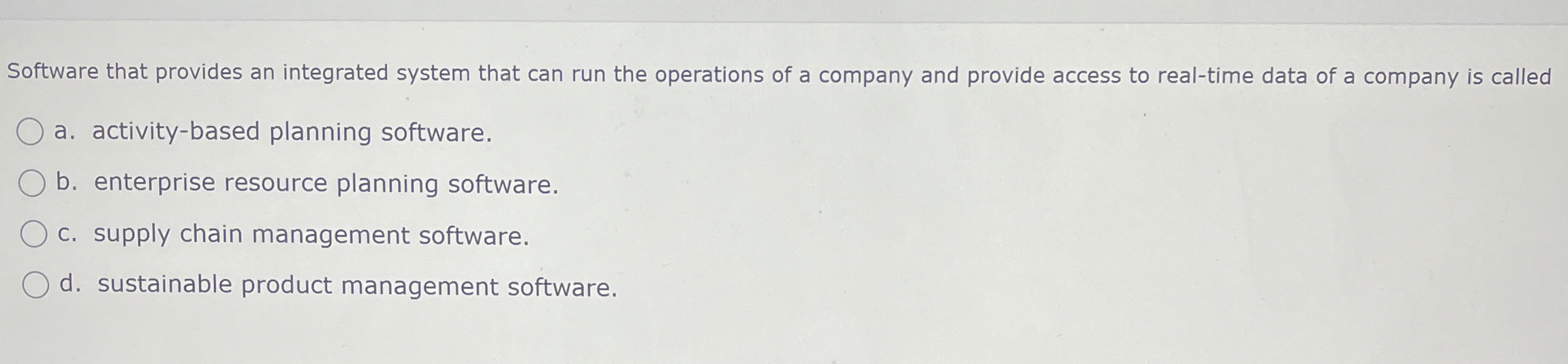 Software that provides an integrated system that