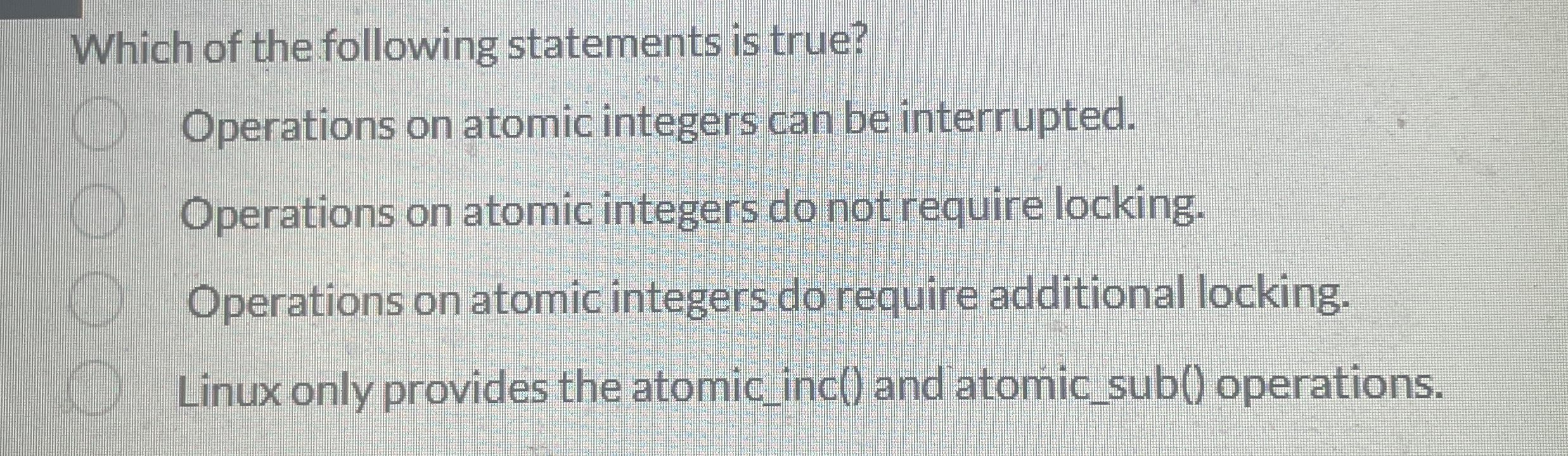 Which of the following statements is true?