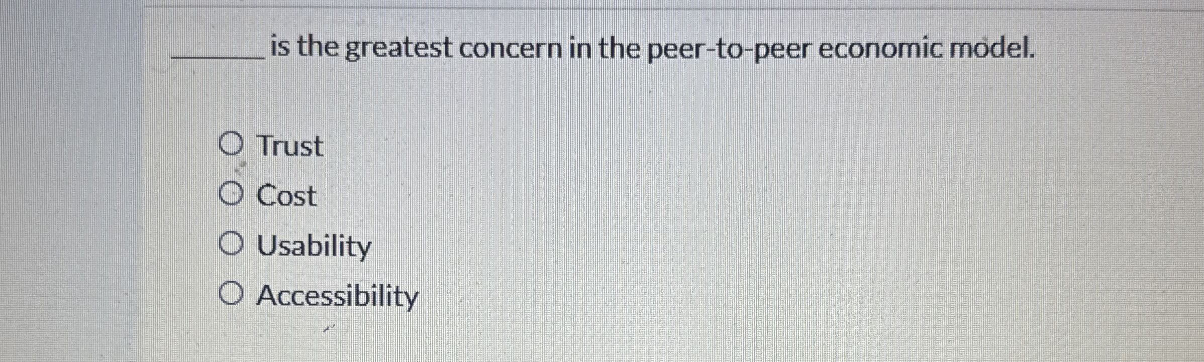 is the greatest concern in the peer - to - peer