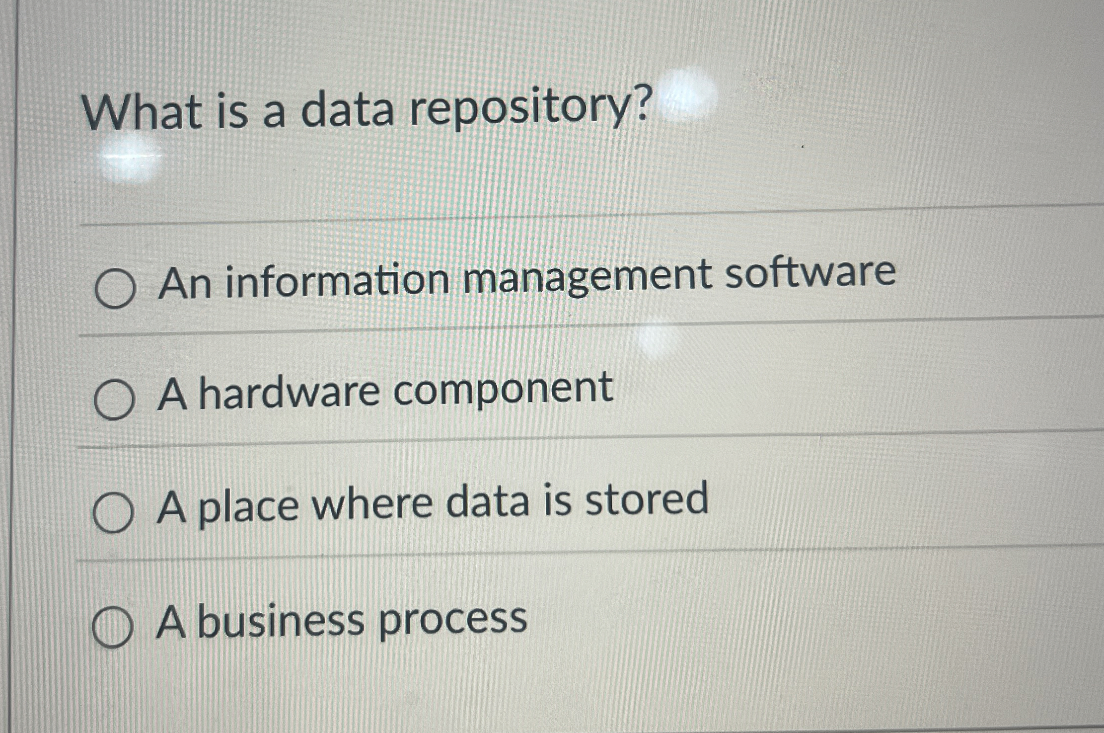 What is a data repository? An information
