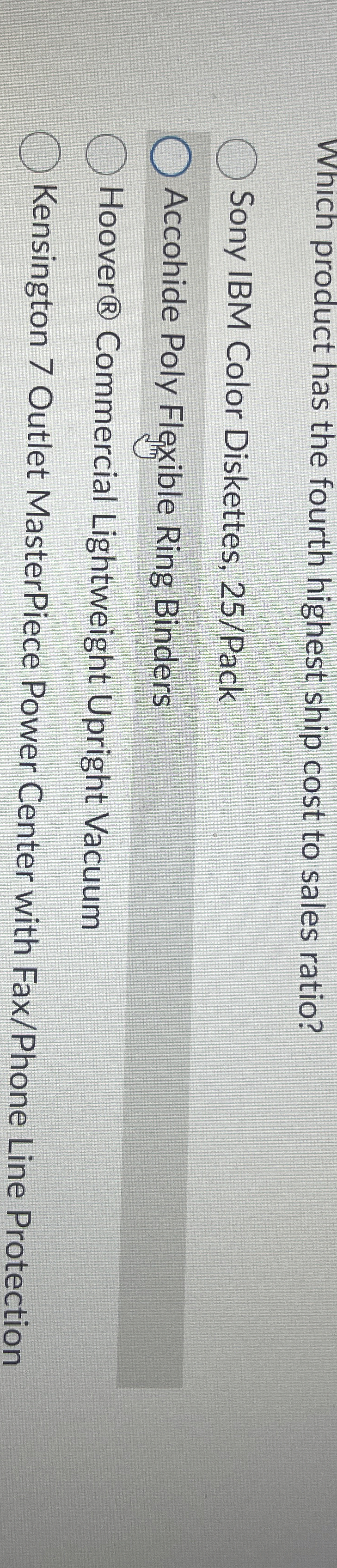 Which product has the fourth highest ship cost to
