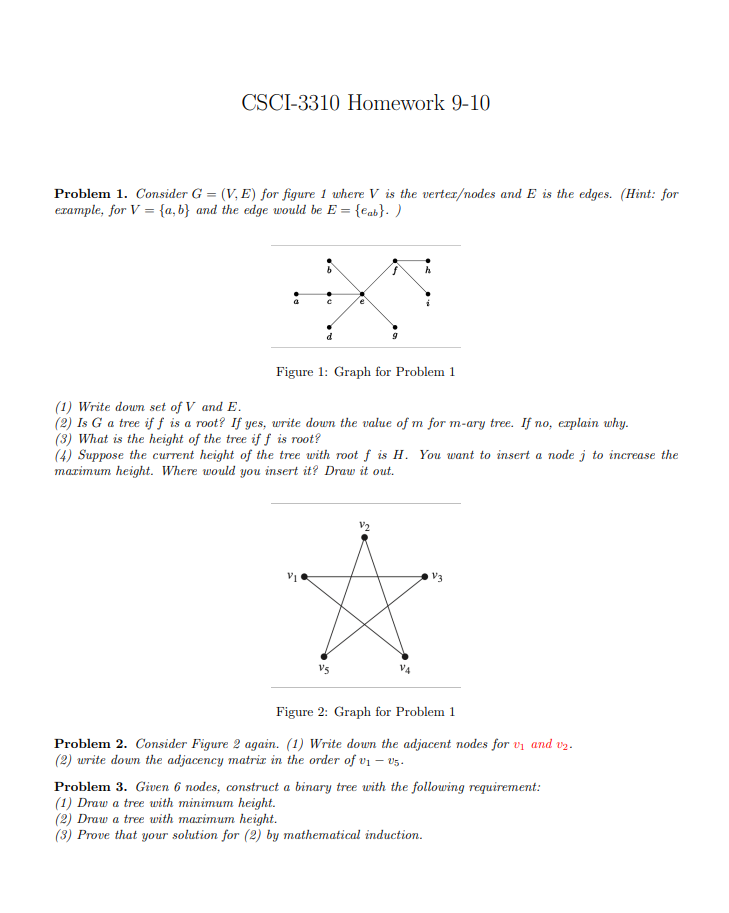 CSCI - 3 3 1 0 Homework 9 - 1 0 Problem 1 .