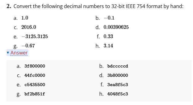 Show me how to convert the following decimal