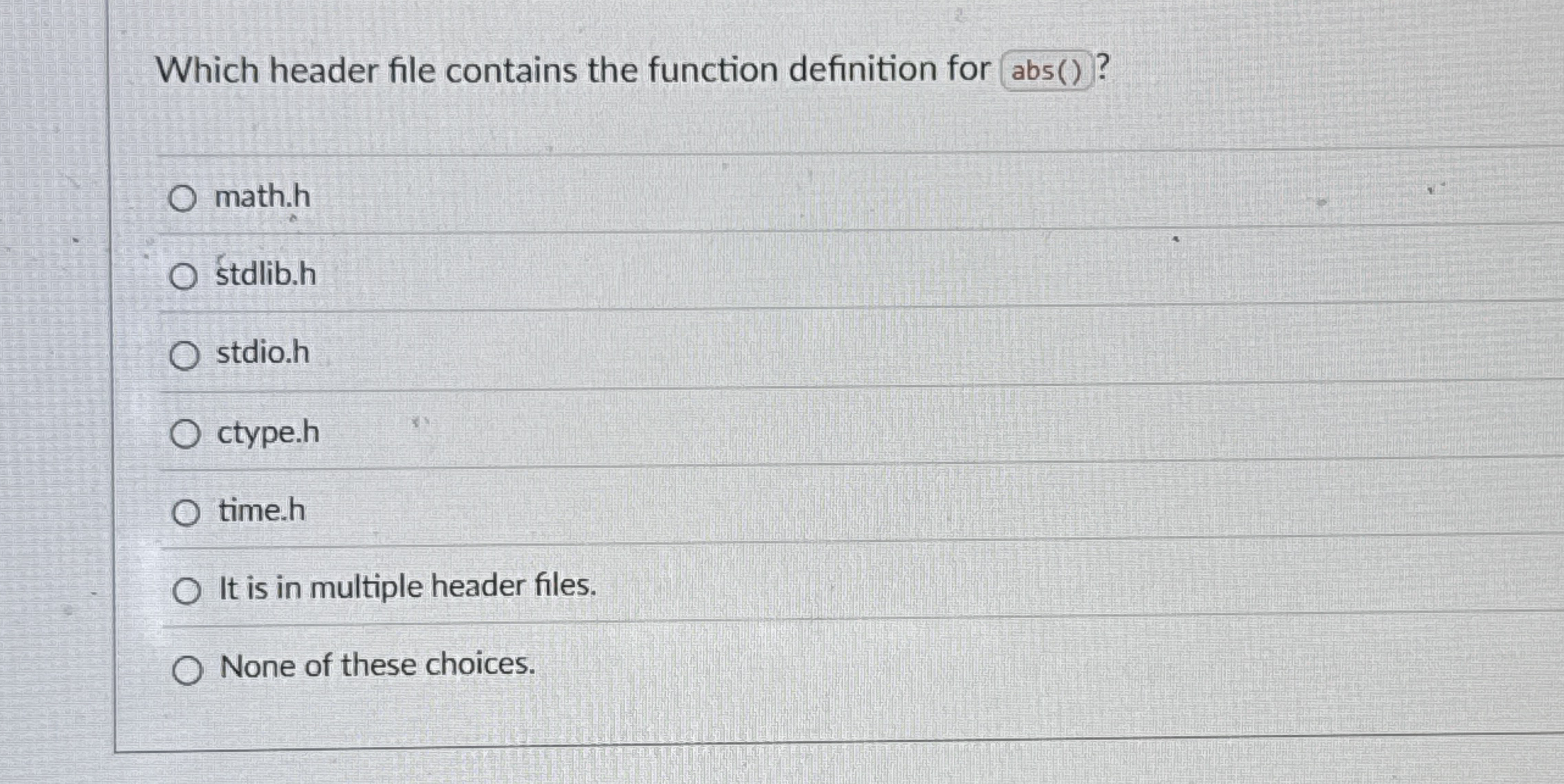 Which header file contains the function