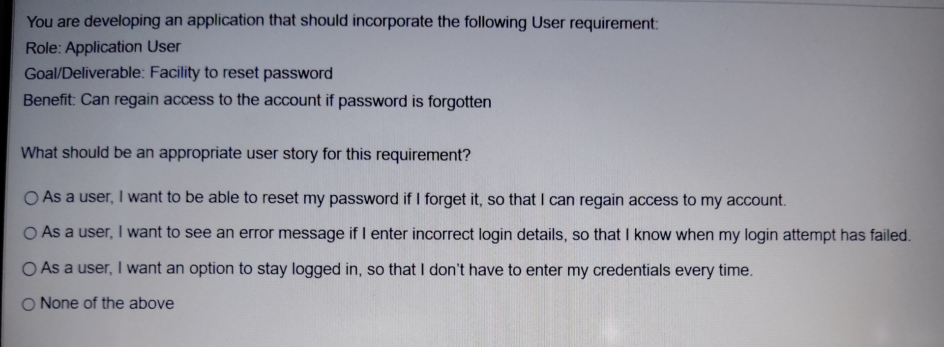 You are developing an application that should