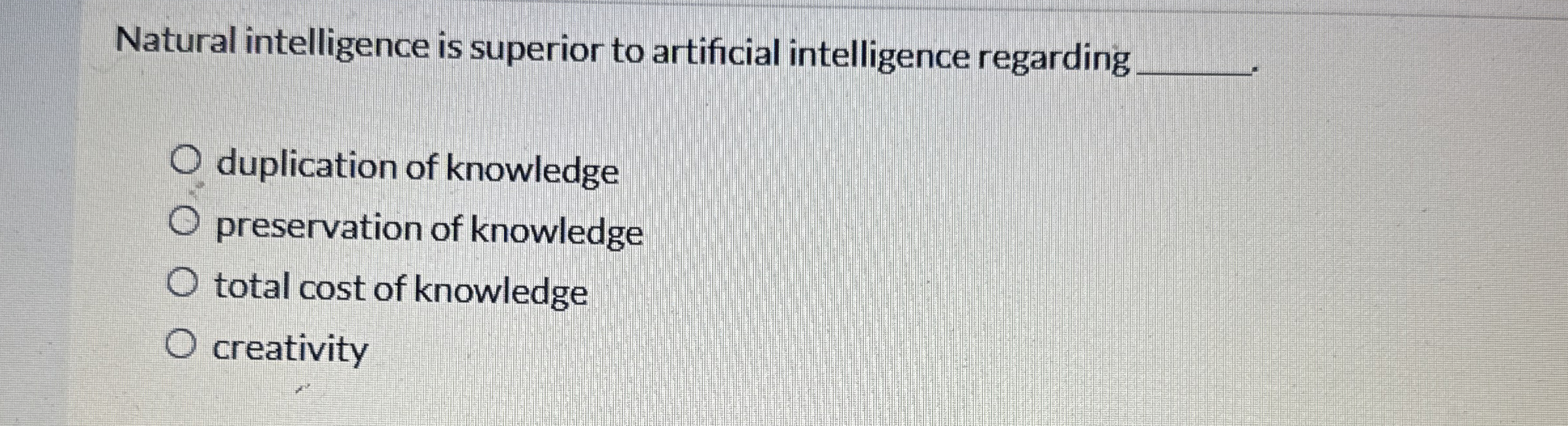 Natural intelligence is superior to artificial
