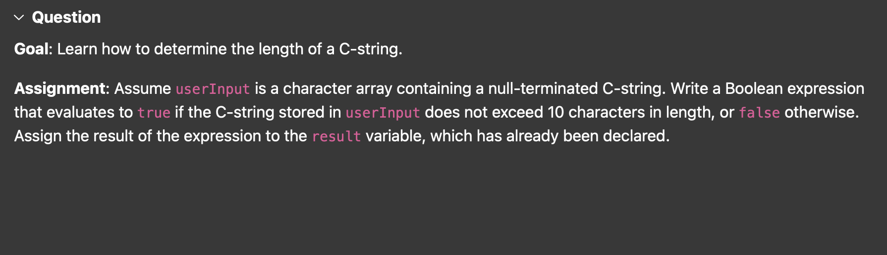 \ ( \ vee \ ) Question Goal: Learn how to