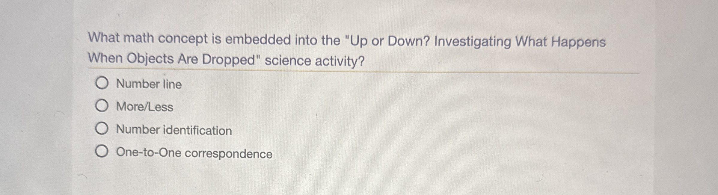 What math concept is embedded into the " Up or
