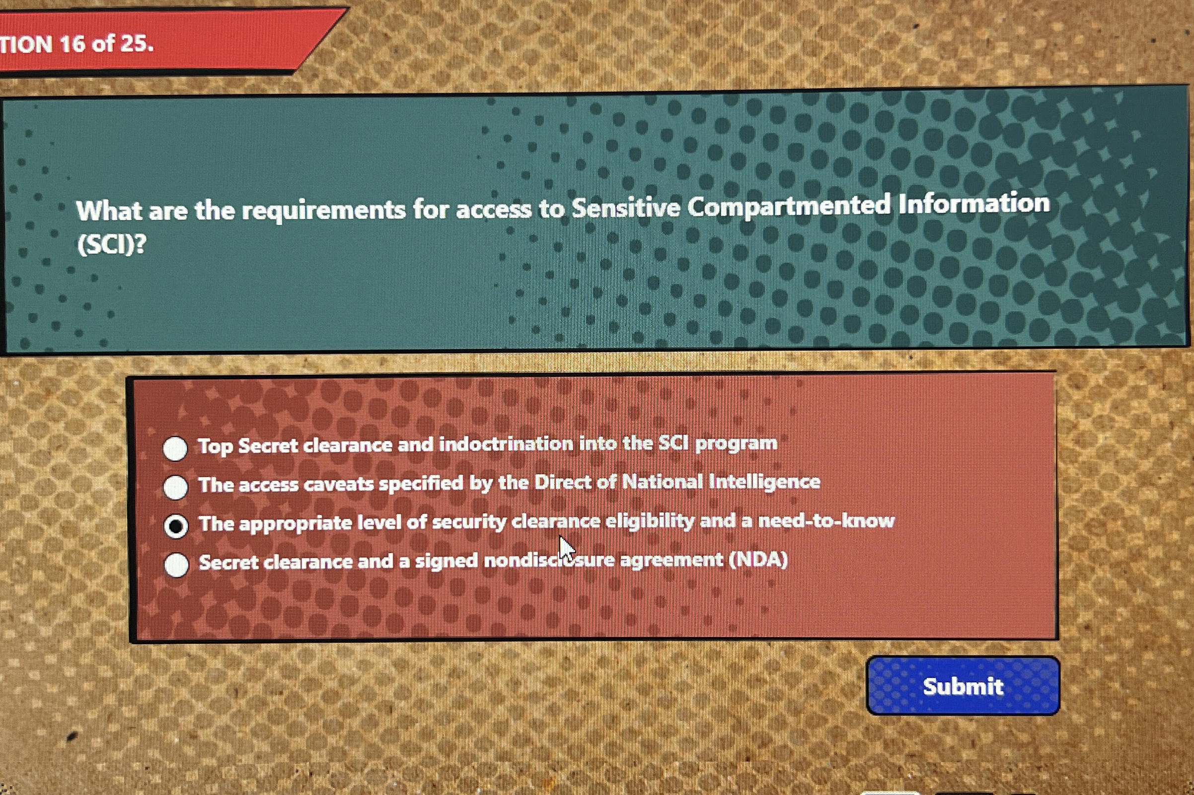 IION 1 6 of 2 5 . What are the requirements for