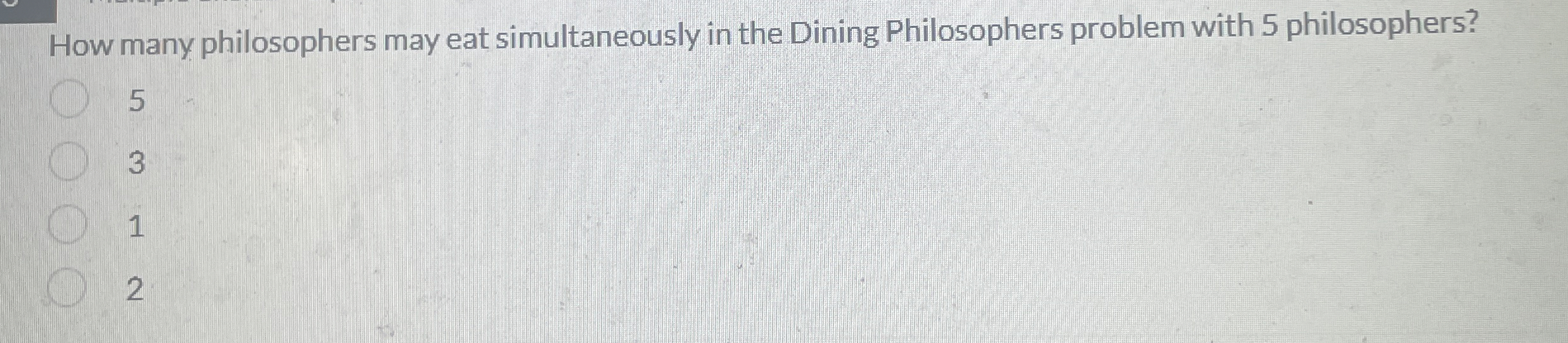 How many philosophers may eat simultaneously in