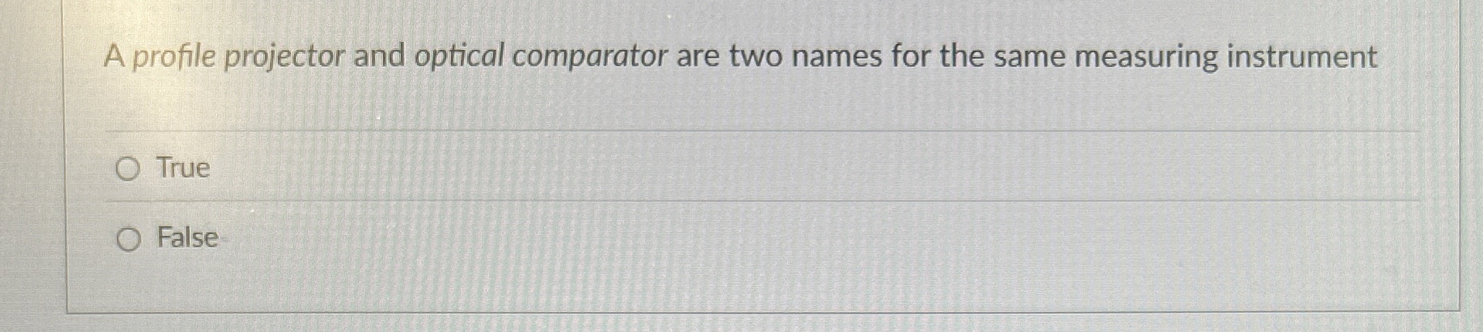 A profile projector and optical comparator are
