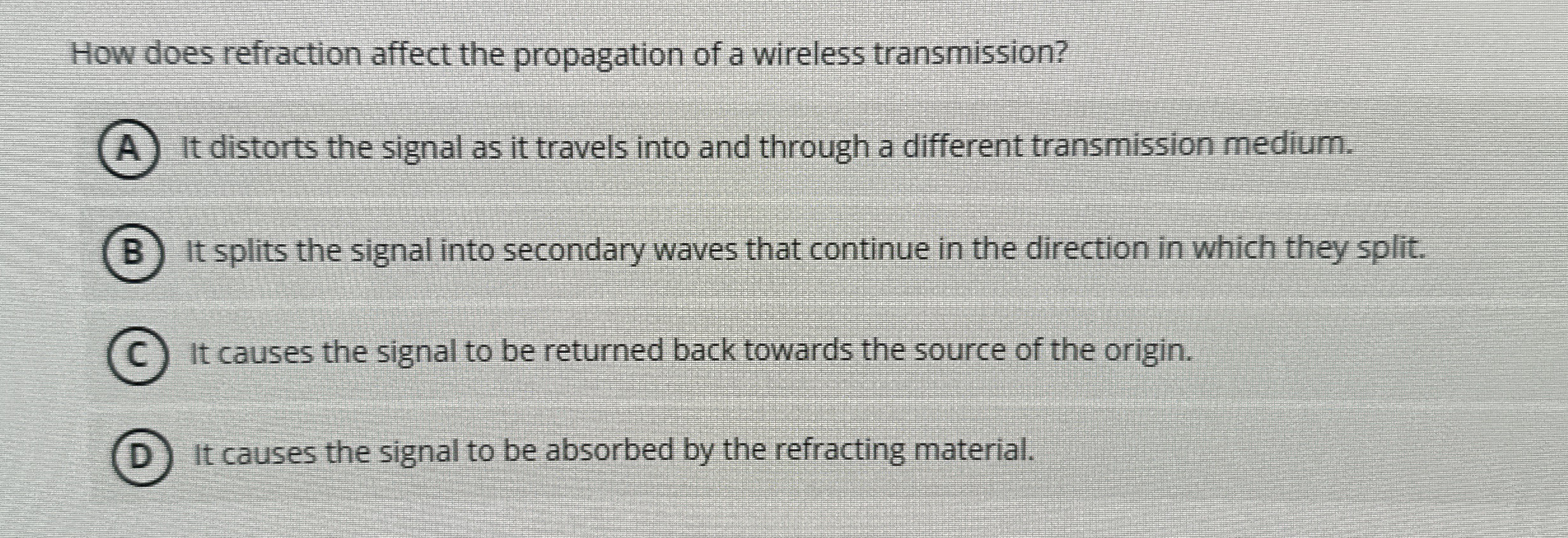 How does refraction affect the propagation of a