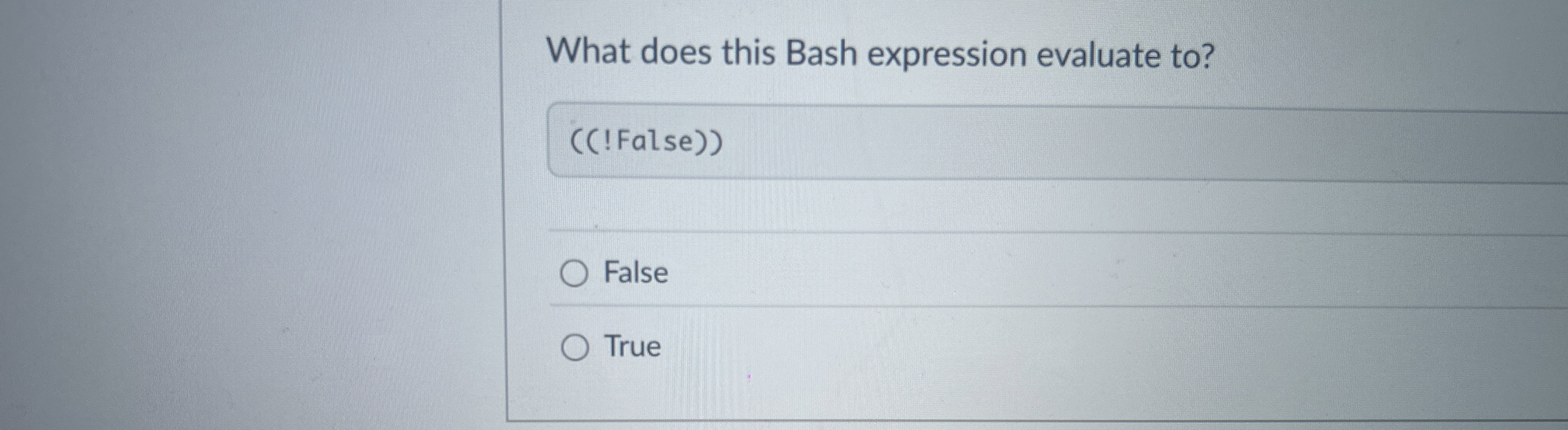 What does this Bash expression evaluate to ? ( (