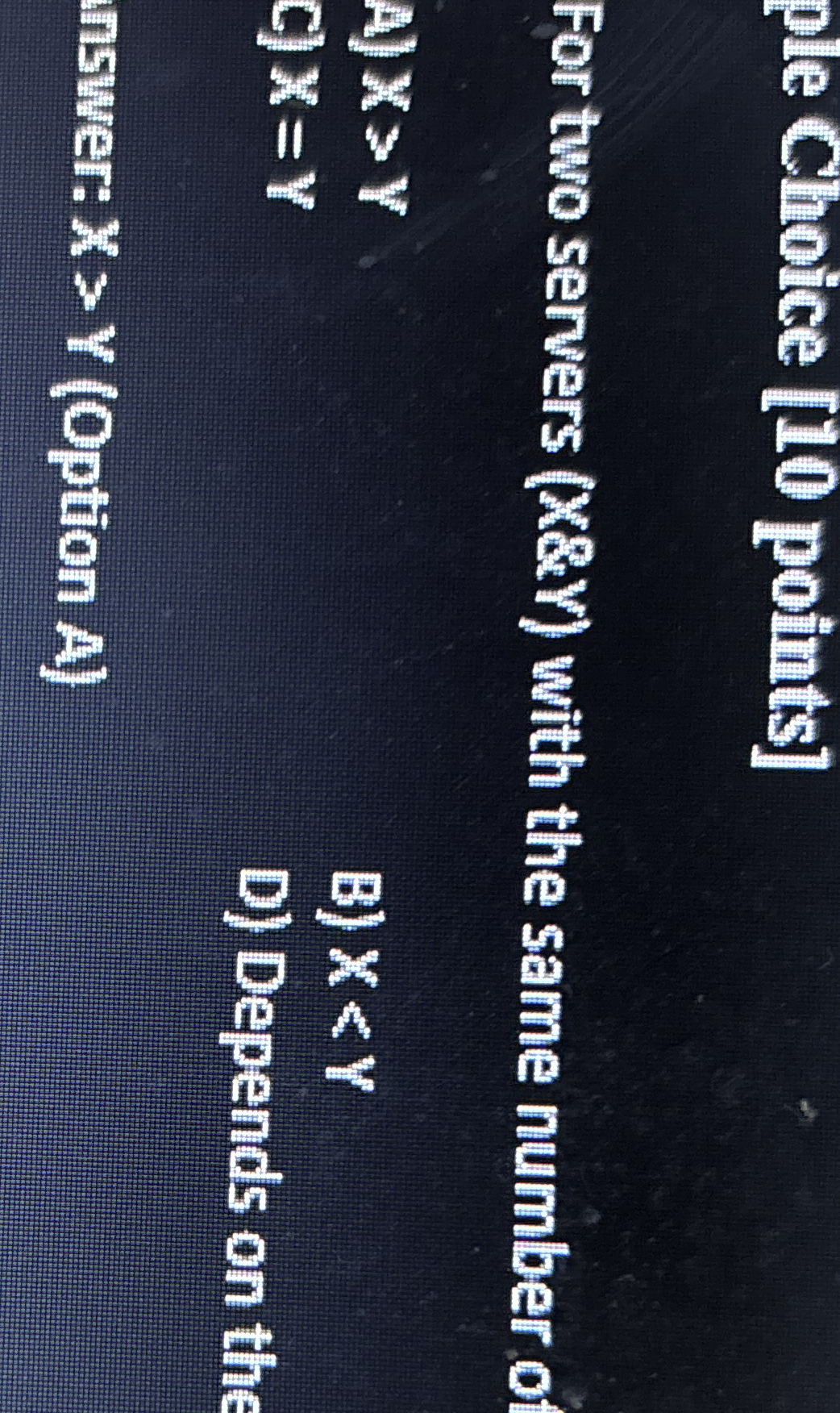 For two servers ( X&Y ) with the same number o A