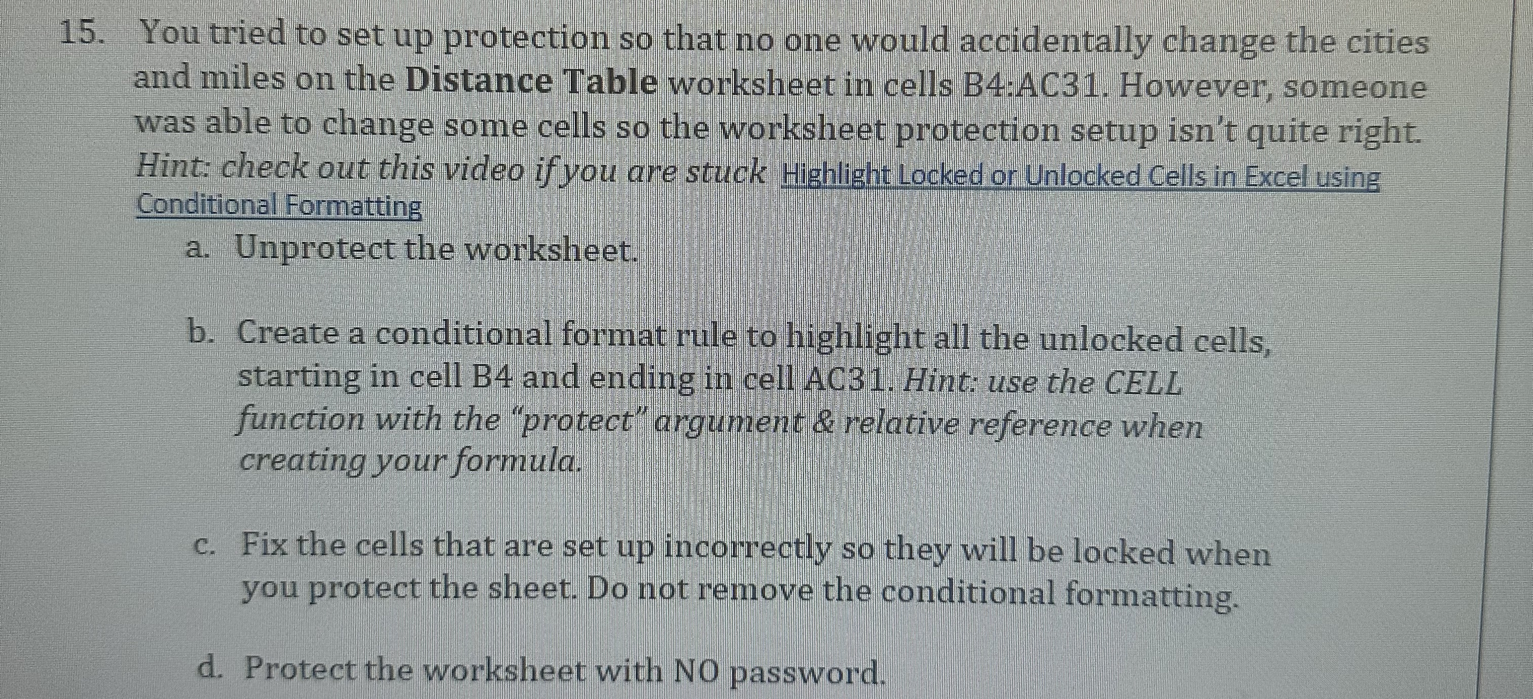You tried to set up protection so that no one