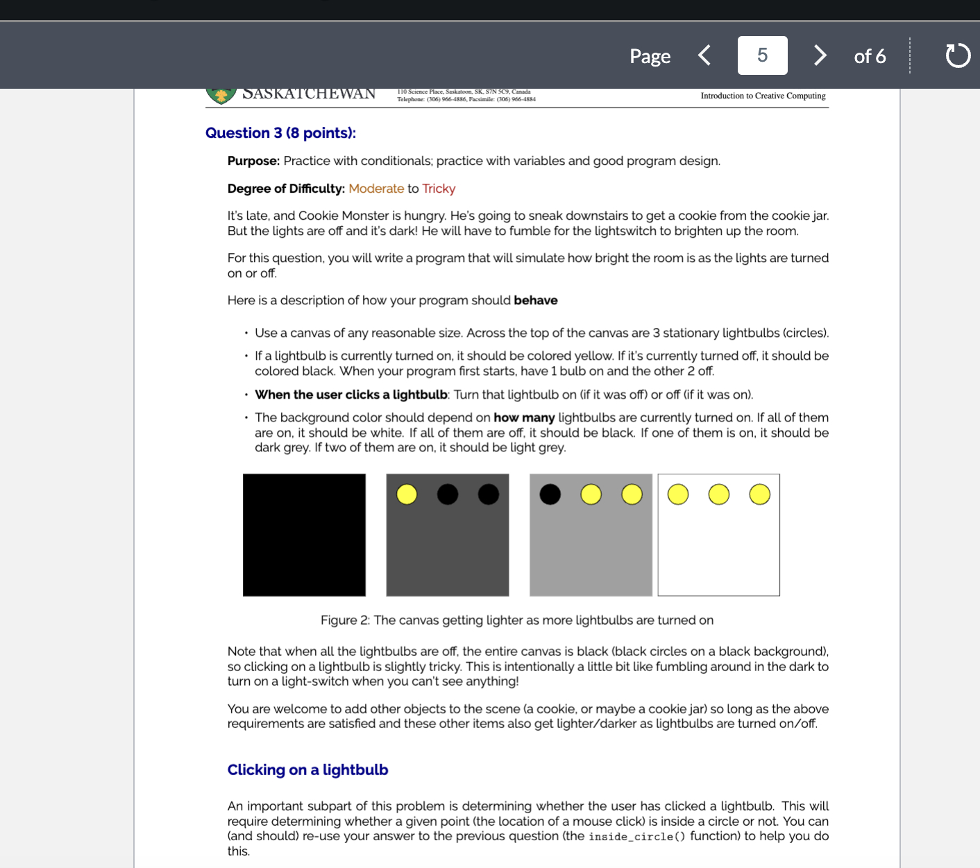 Figure 2 : The canvas getting lighter as more