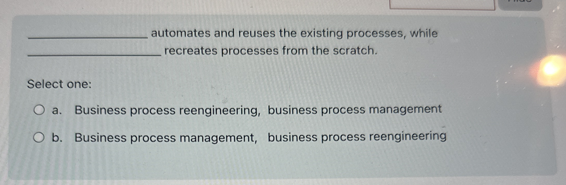automates and reuses the existing processes,