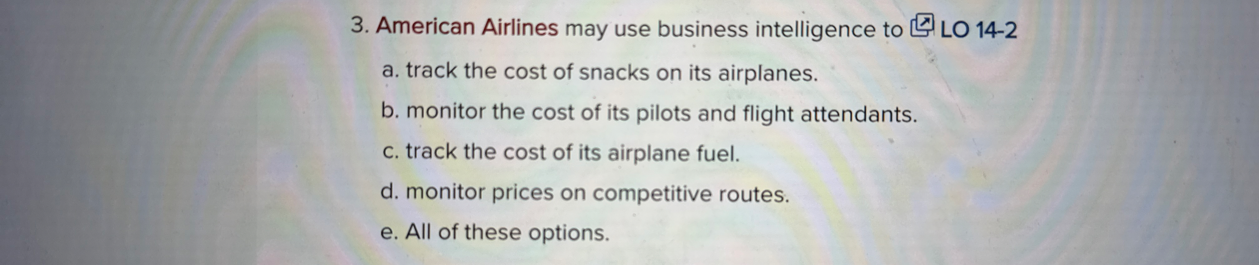 American Airlines may use business intelligence