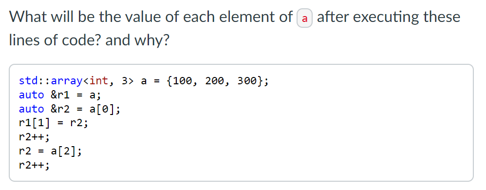What will be the value of each element of after