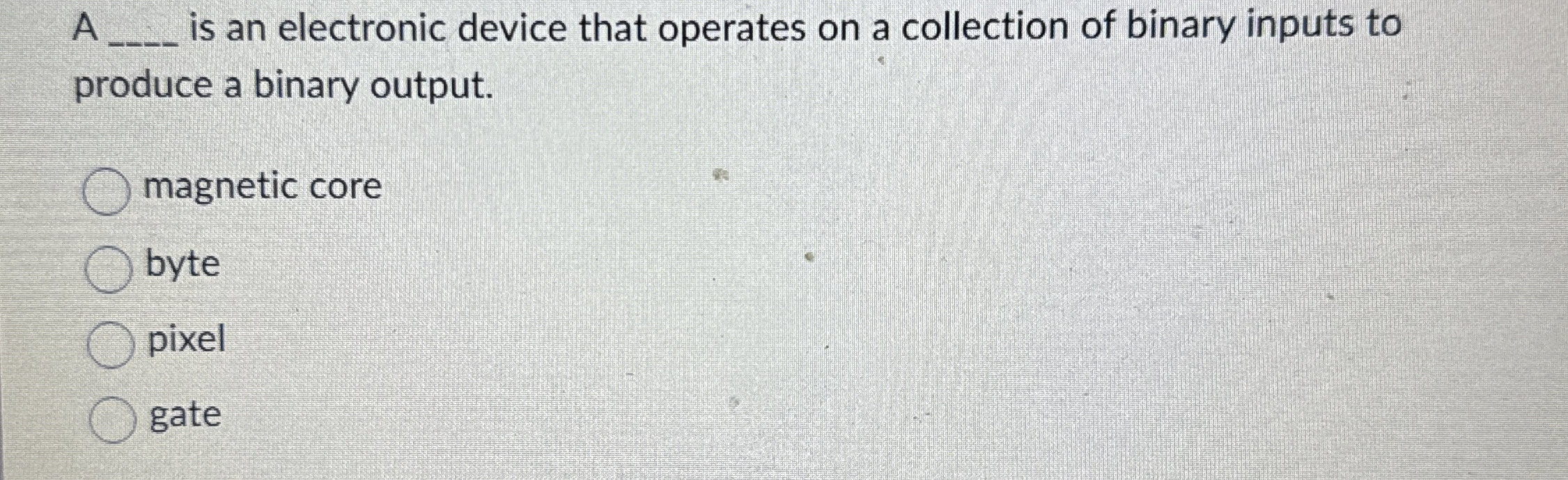 A q , is an electronic device that operates on a