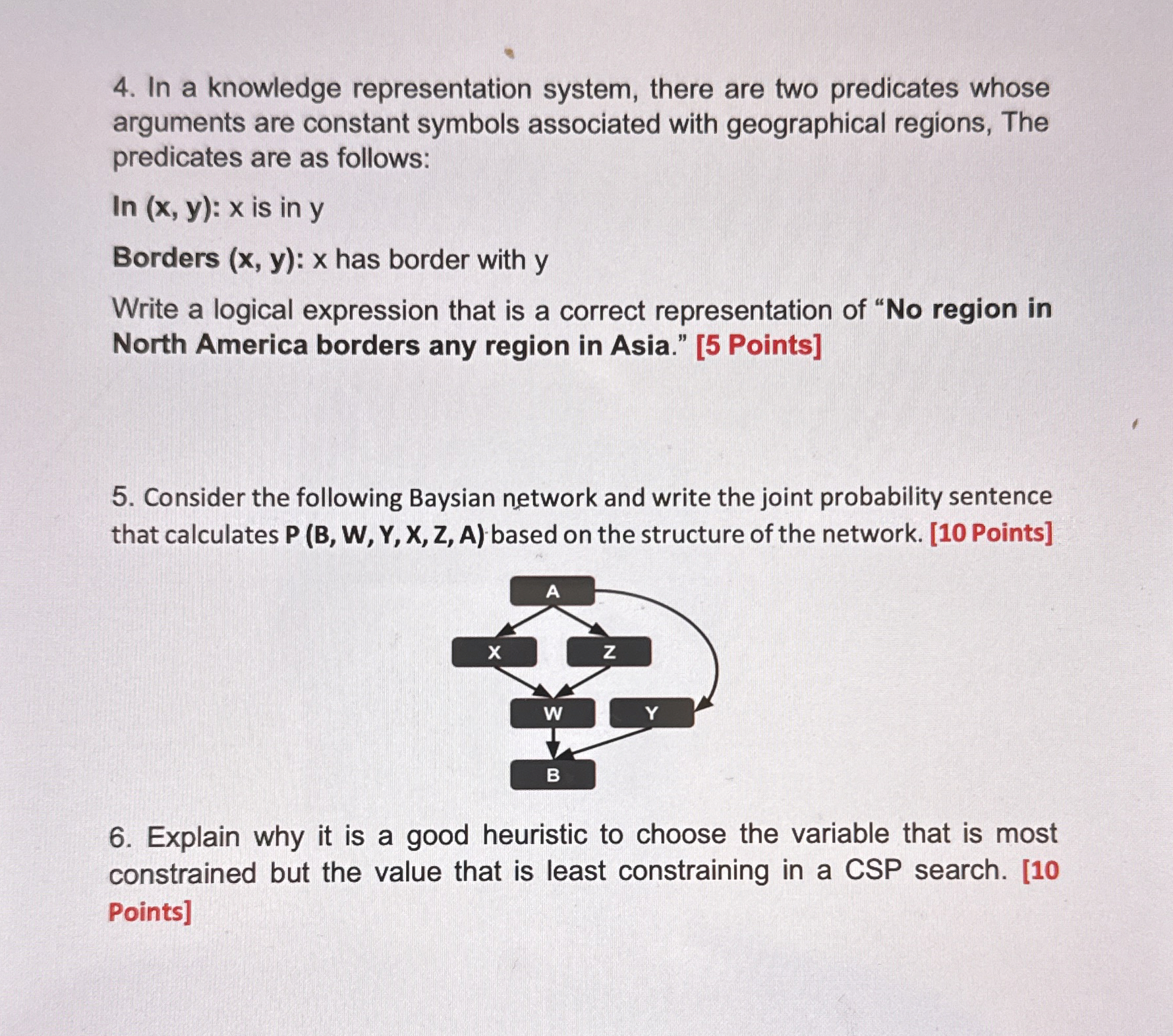 In a knowledge representation system, there are