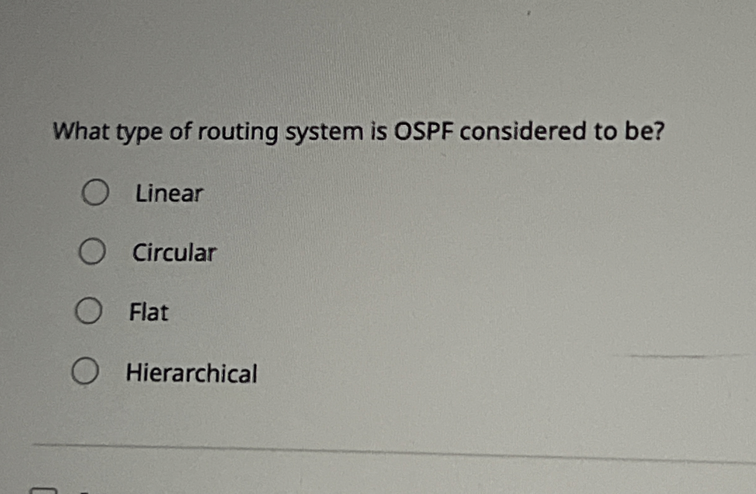 What type of routing system is OSPF considered to
