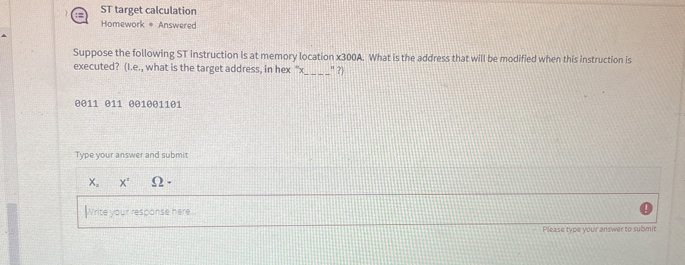 ST target calculation Homework a Answered Suppose