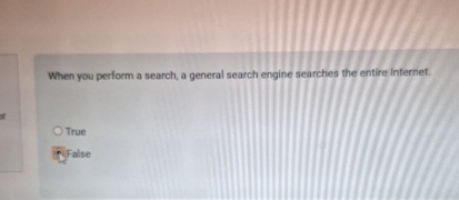 When you perform a search, a general search