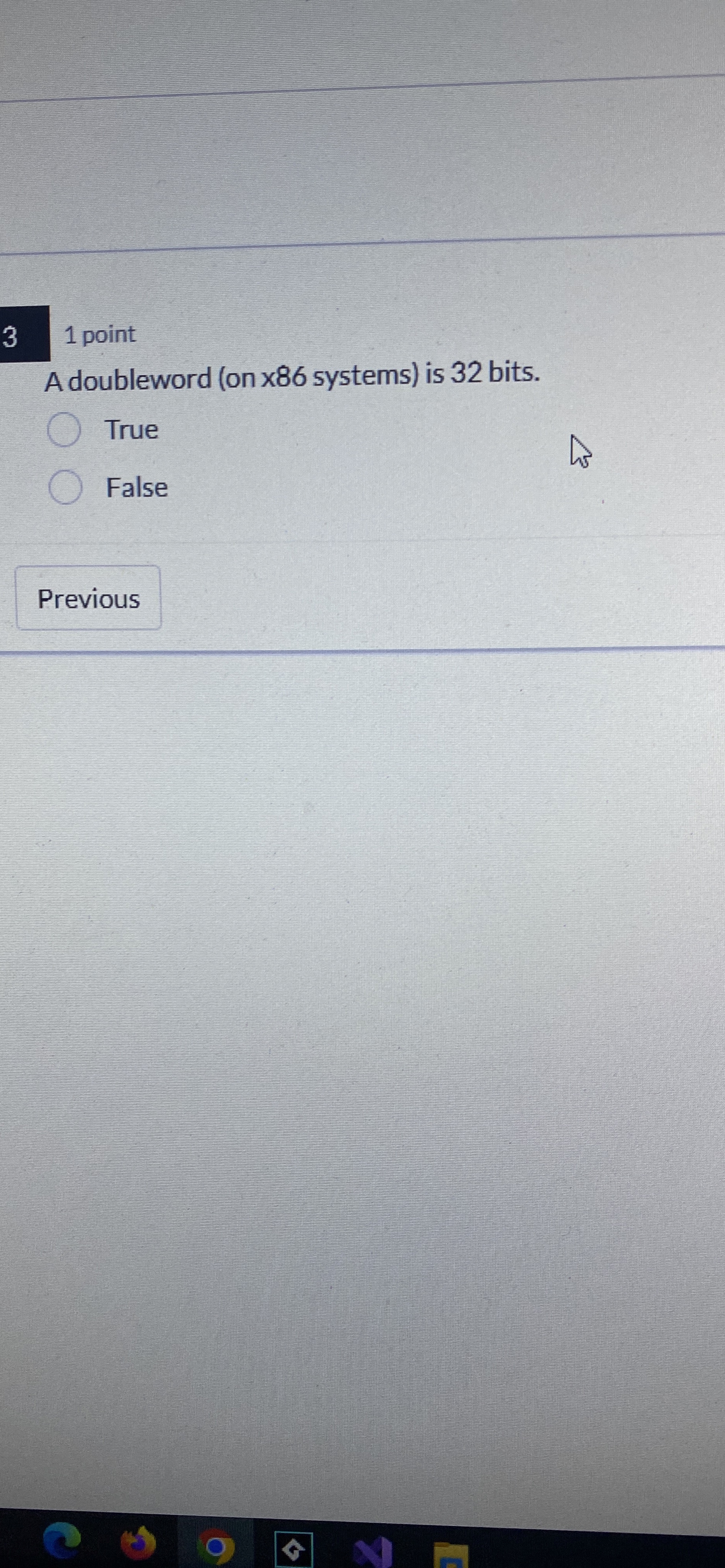 3 1 point A doubleword ( on x 8 6 systems ) is 3