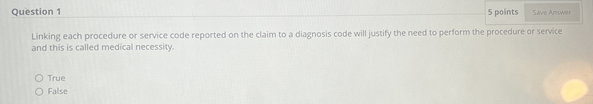 Question 1 5 points Linking each procedure or