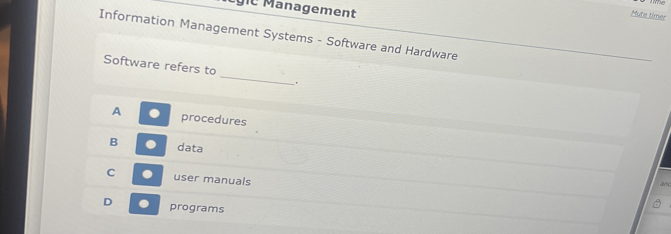Management Mute timer Information Management
