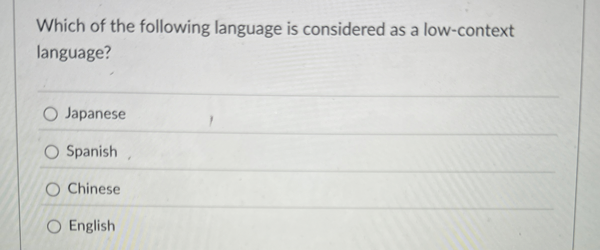 Which of the following language is considered as