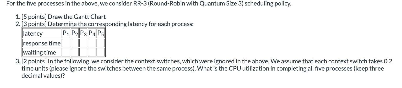 For the five processes in the above, we consider