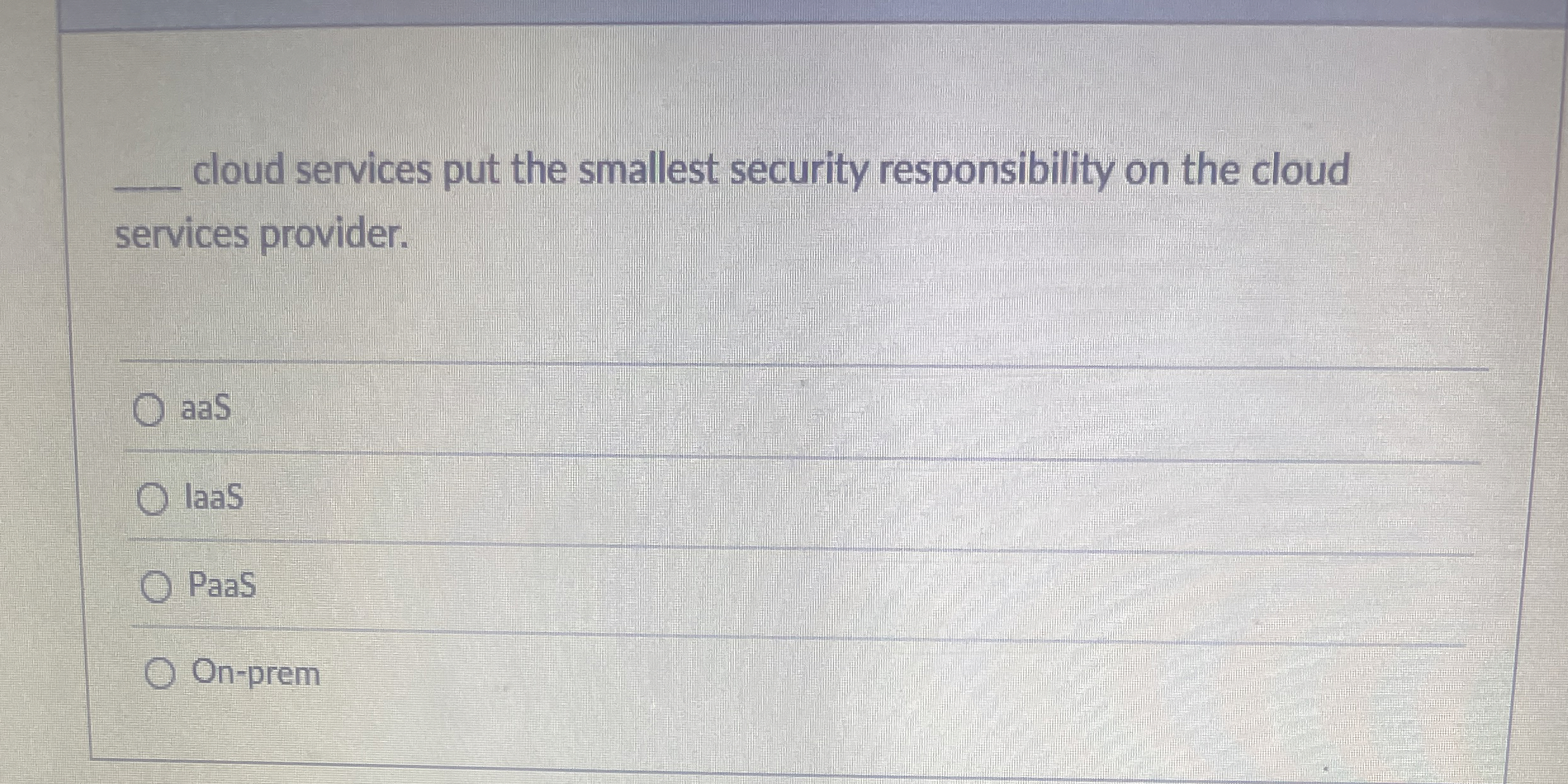 cloud services put the smallest security