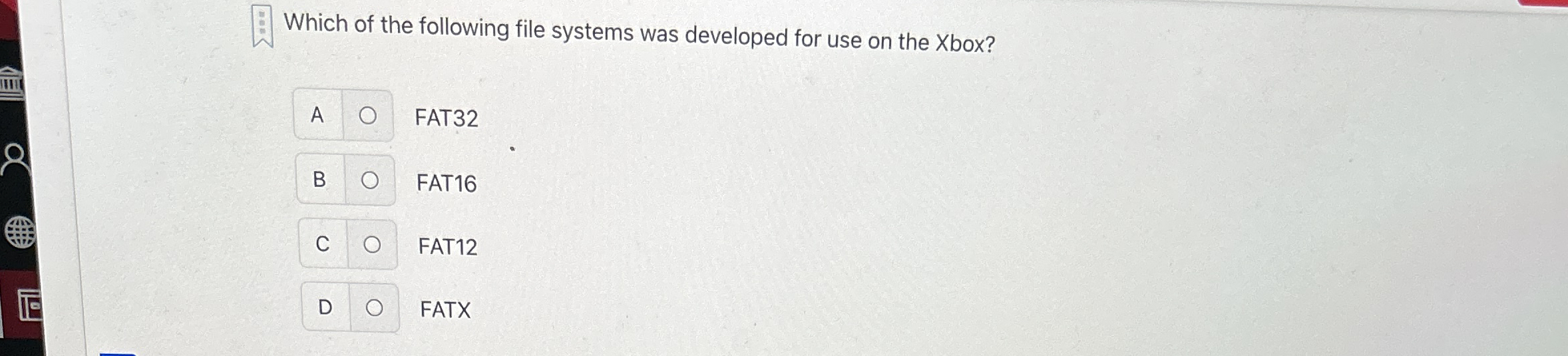 Which of the following file systems was developed