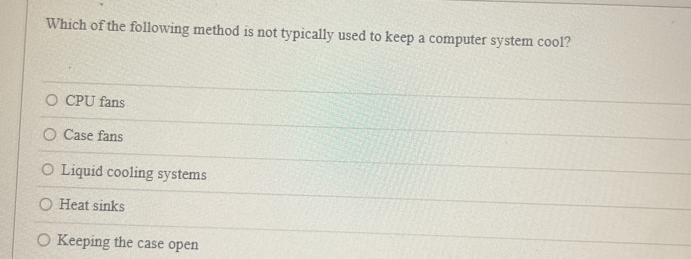 Which of the following method is not typically