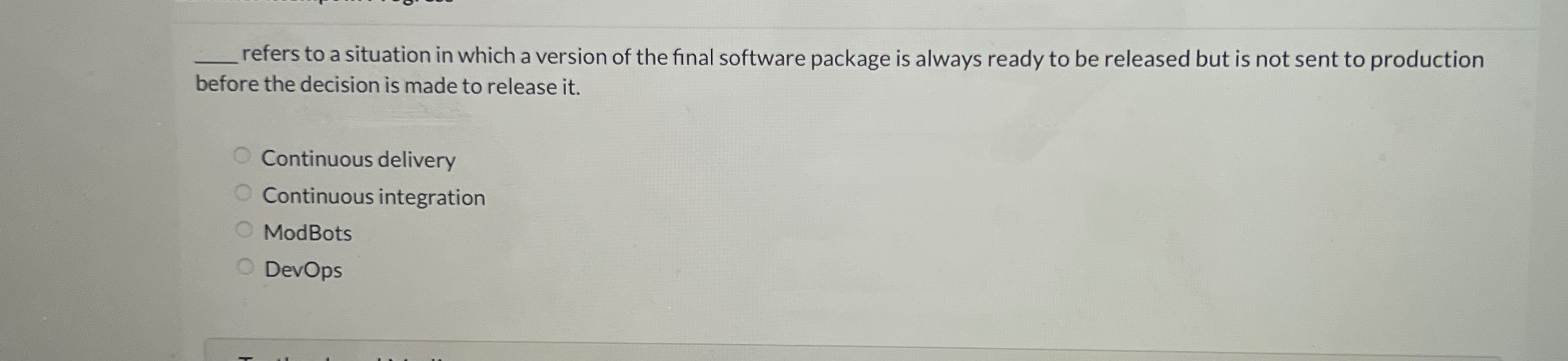 q , refers to a situation in which a version of