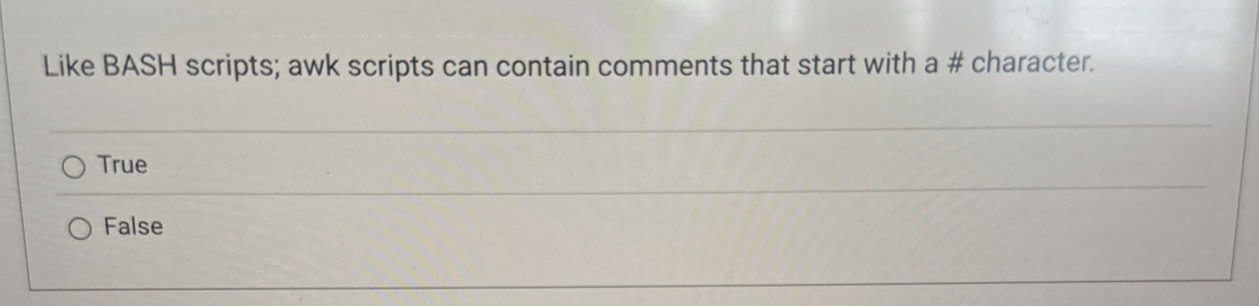 Like BASH scripts; awk scripts can contain