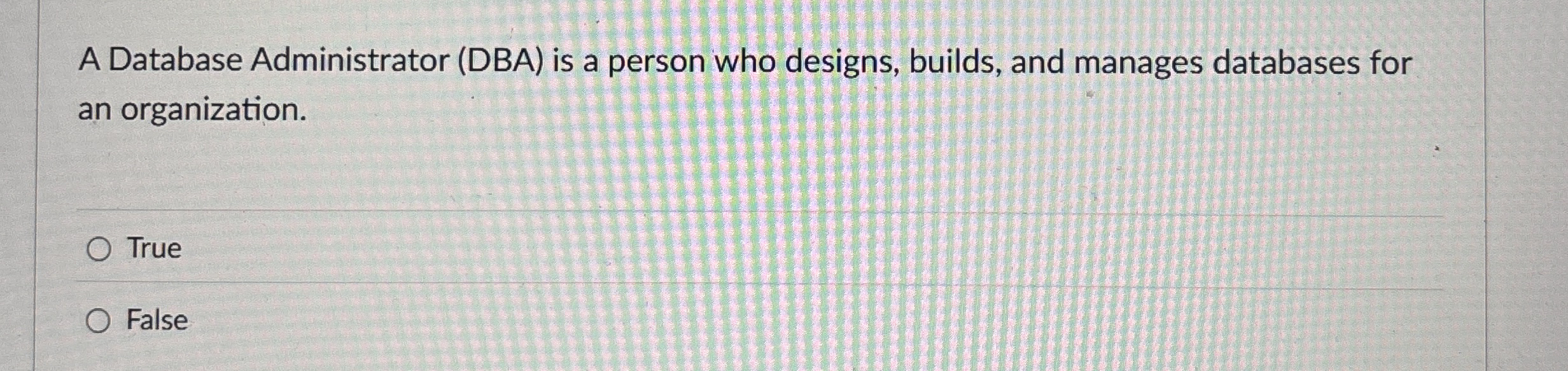 A Database Administrator ( DBA ) is a person who
