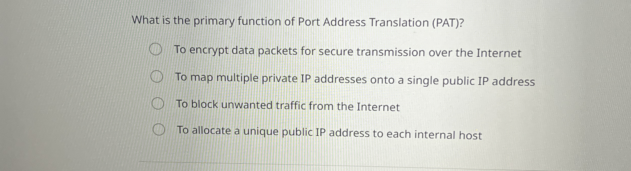 What is the primary function of Port Address