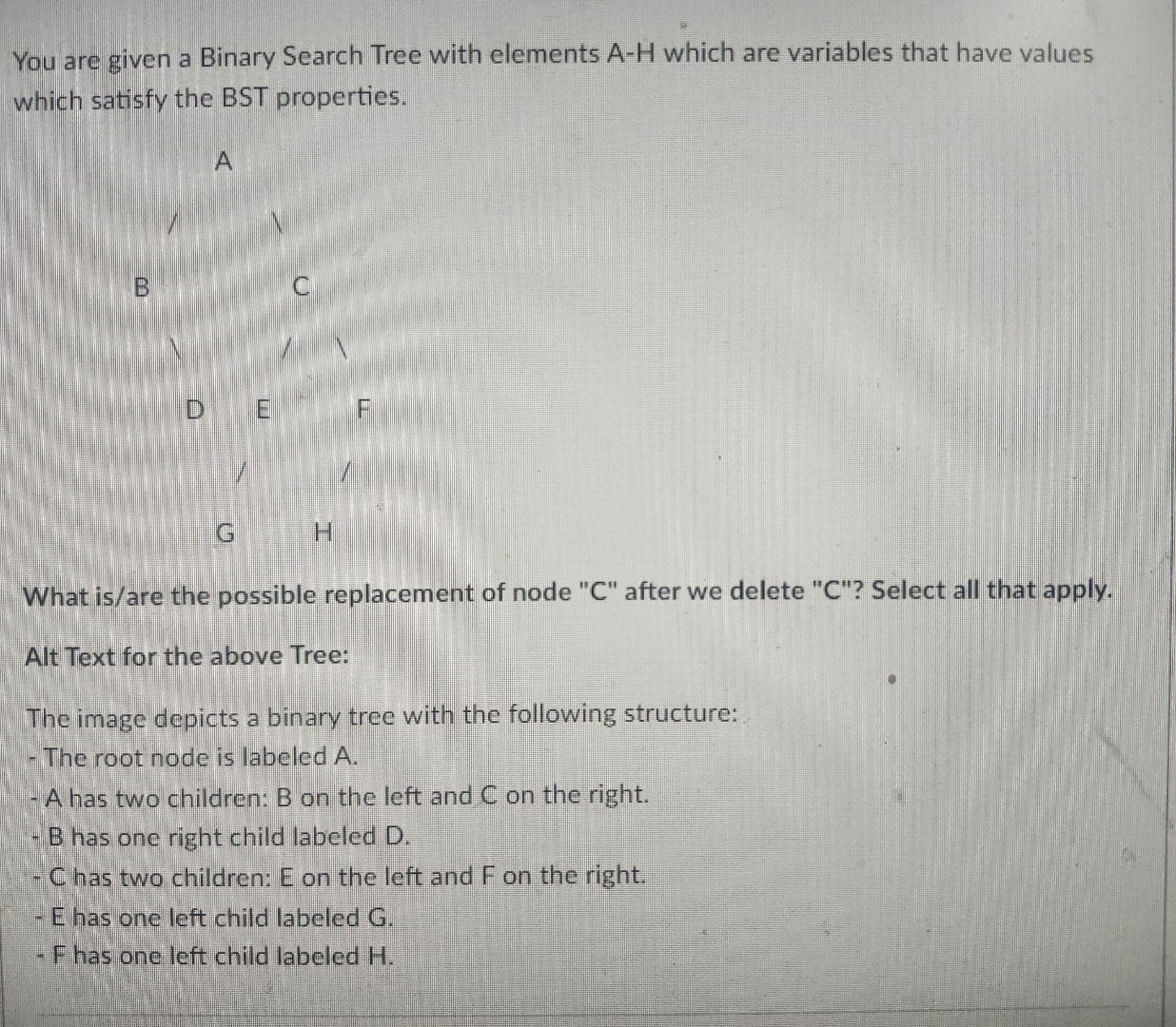 You are given a Binary Search Tree with elements