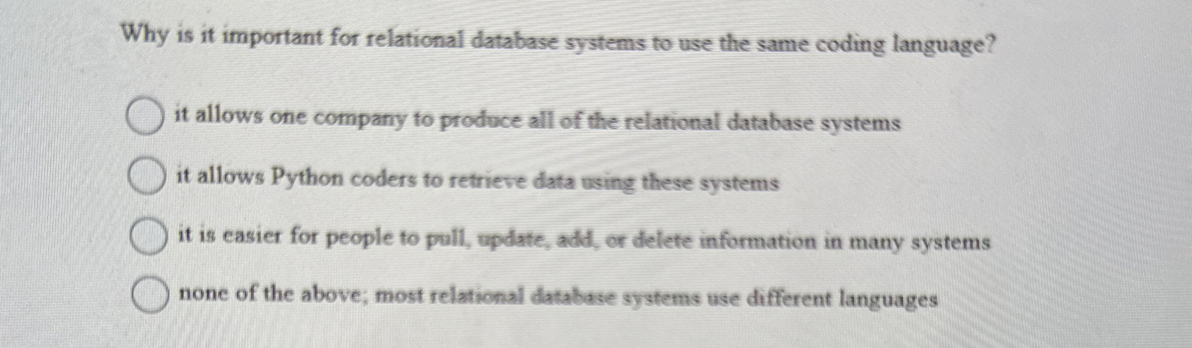Why is it important for relational database