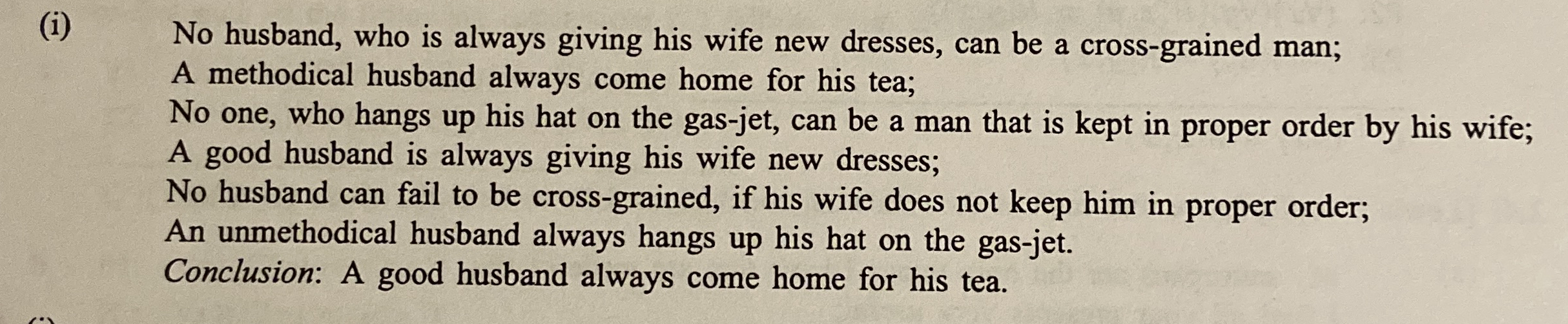 prove tat each of the given conclusions follows