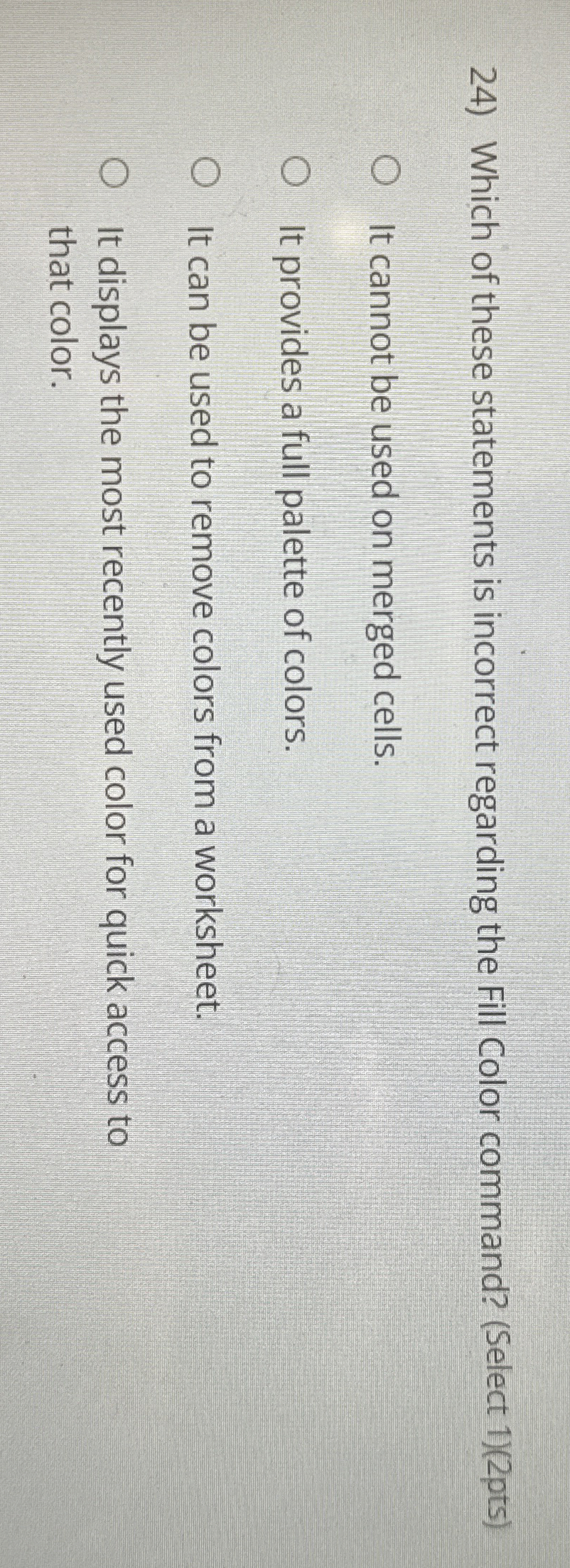 Which of these statements is incorrect regarding