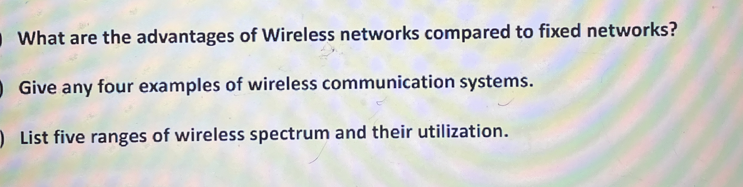 What are the advantages of Wireless networks